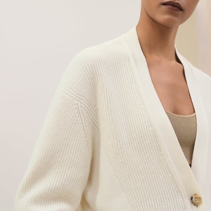 Blanc Naturel Long Cardigan