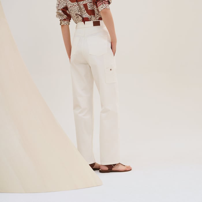Blanc Naturel Cargo Pants