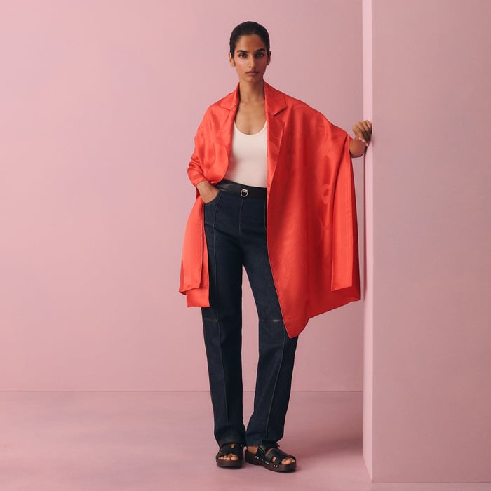 Corail Trompe l'Oeil Eperon d'Or Stole