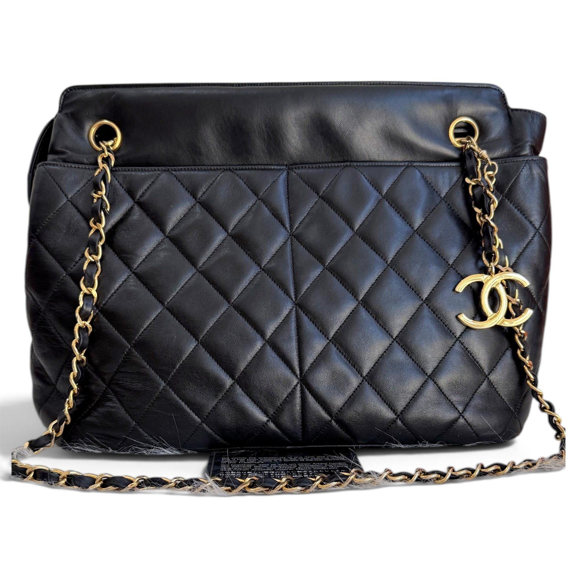 Vintage CC Chain leather tote