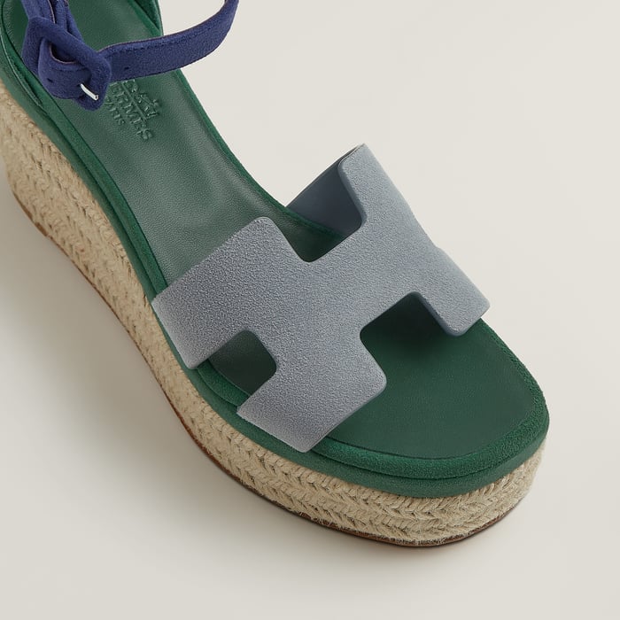Multicolore Bleu Galet Elda Espadrille