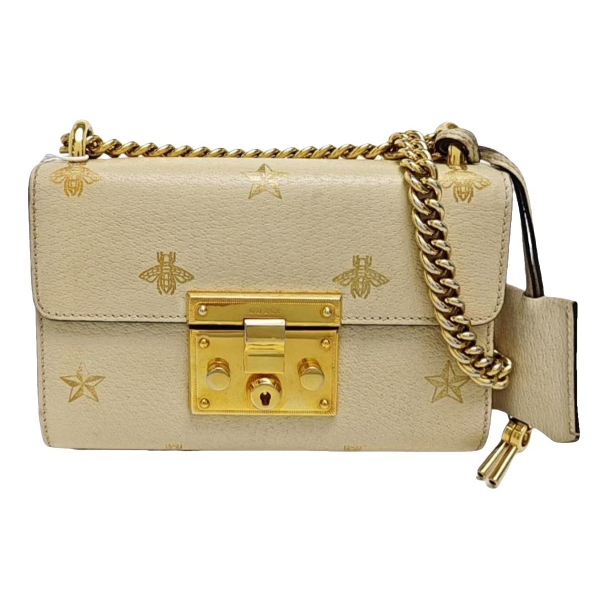 Padlock leather handbag