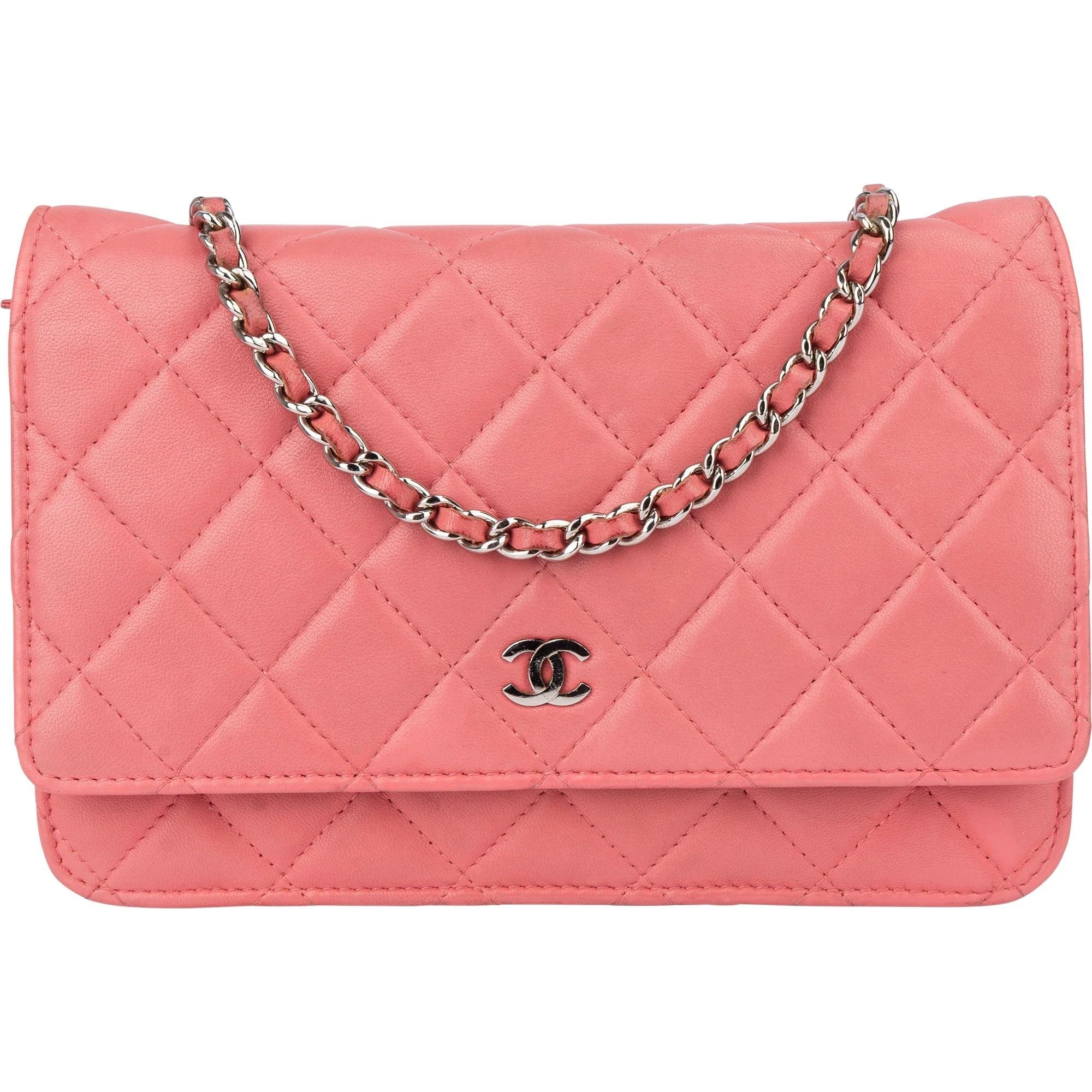 Wallet On Chain leather crossbody bag