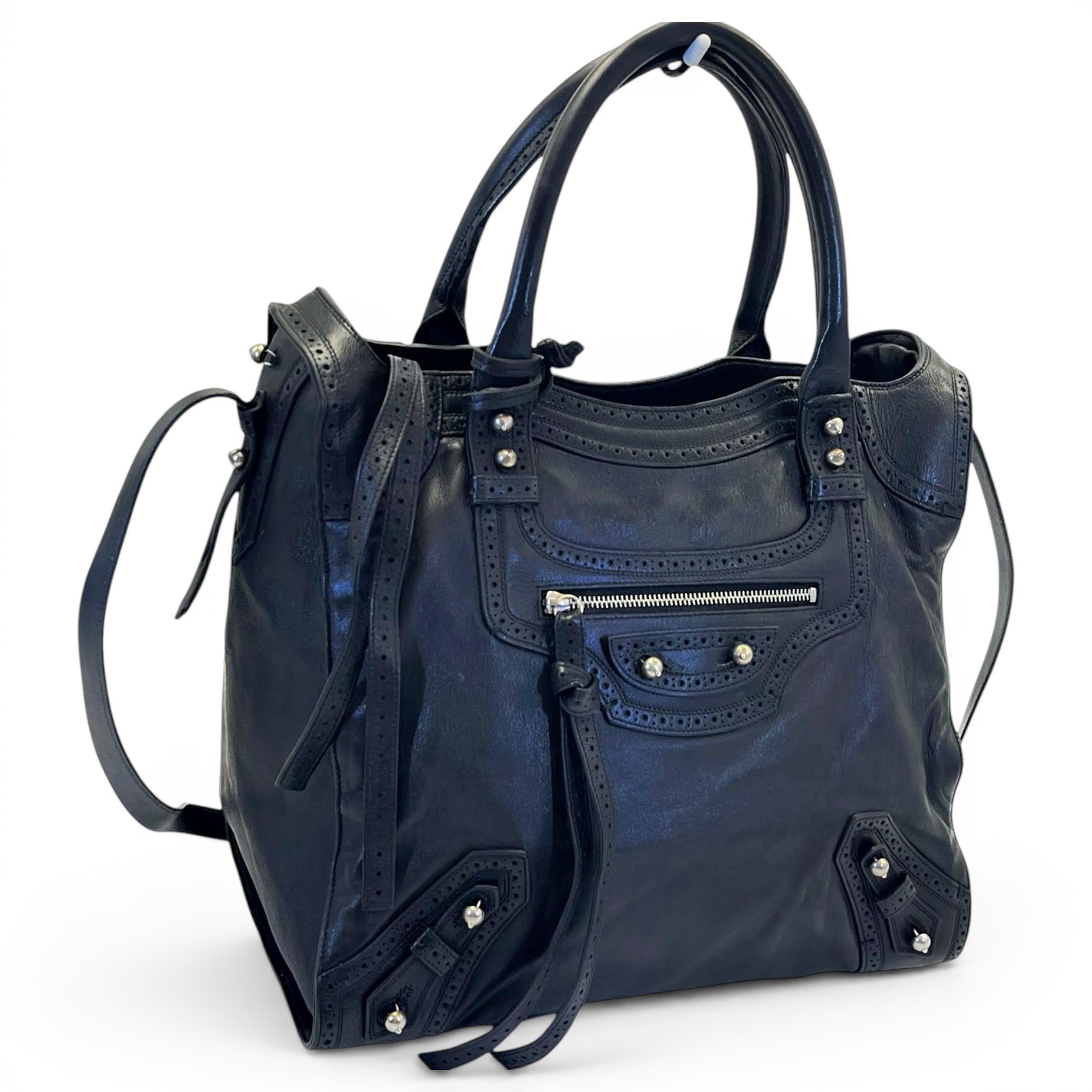 City leather handbag