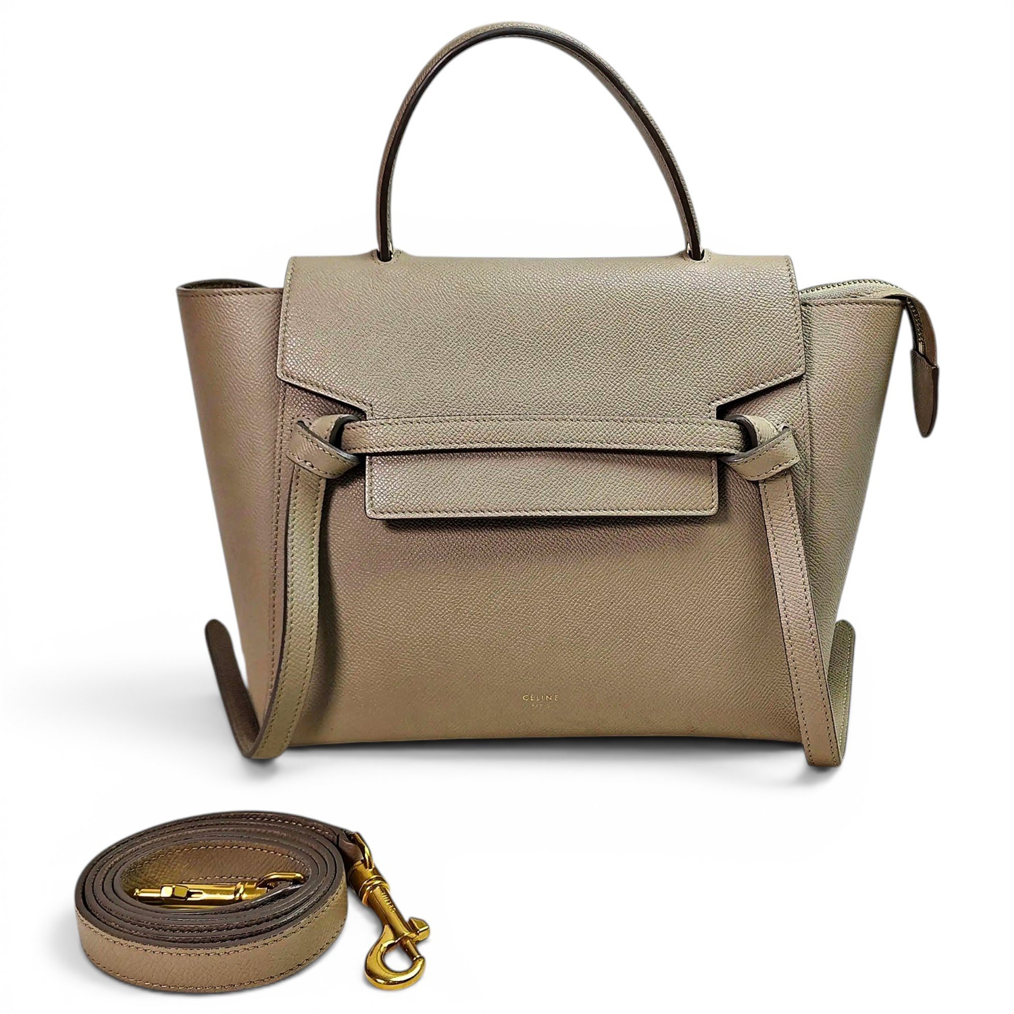 Belt leather crossbody bag