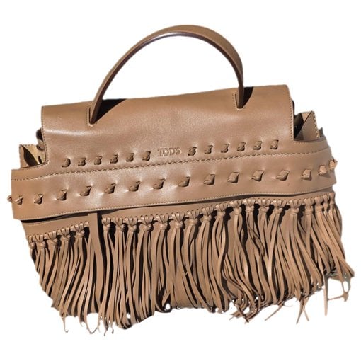 Wave leather handbag