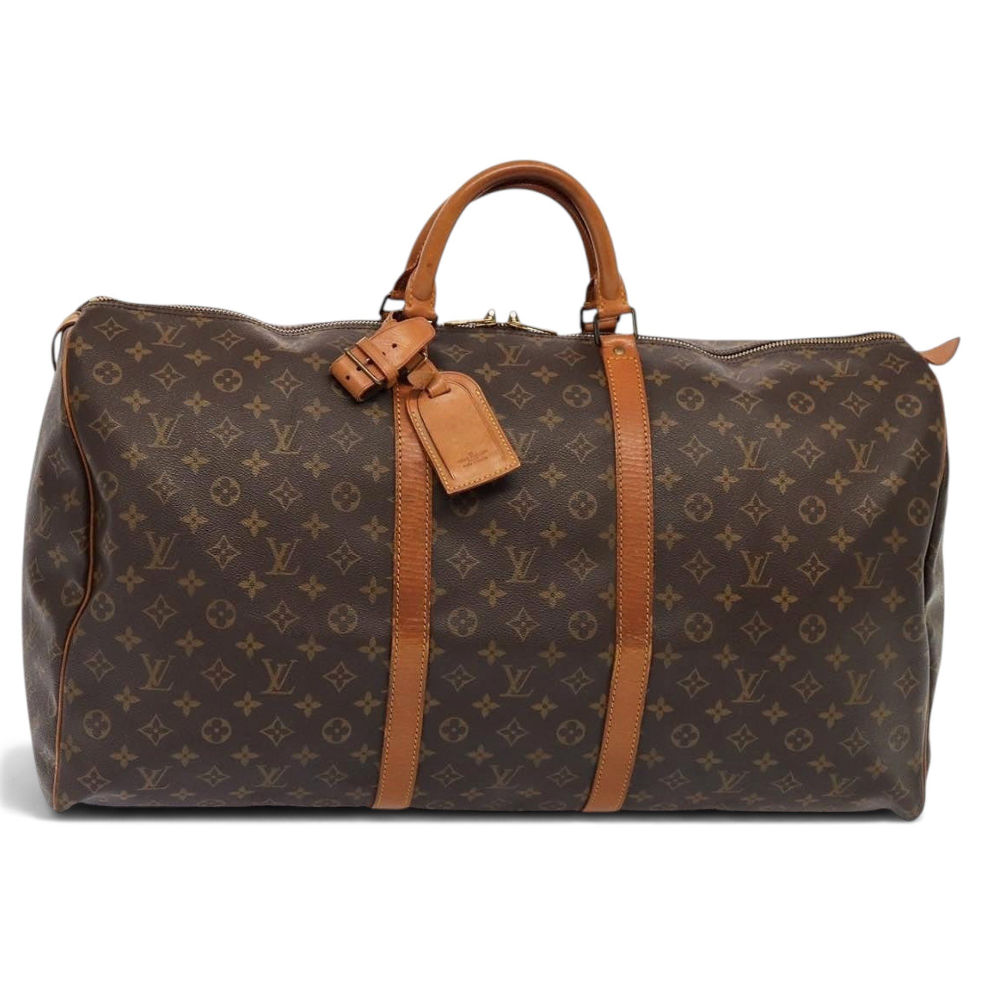 Keepall leather travel bag
