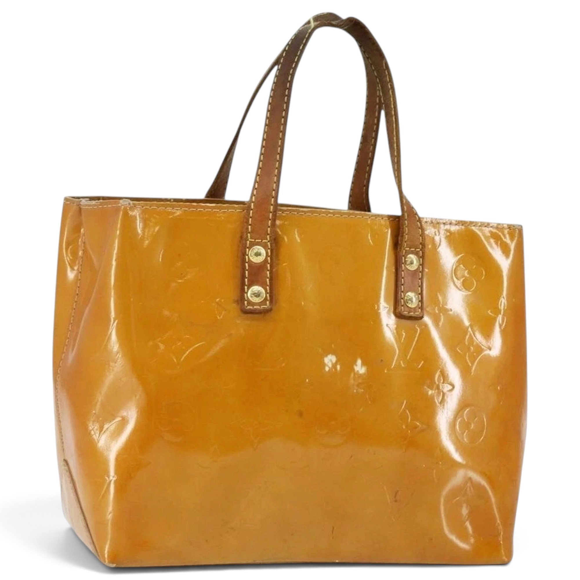 Patent leather handbag