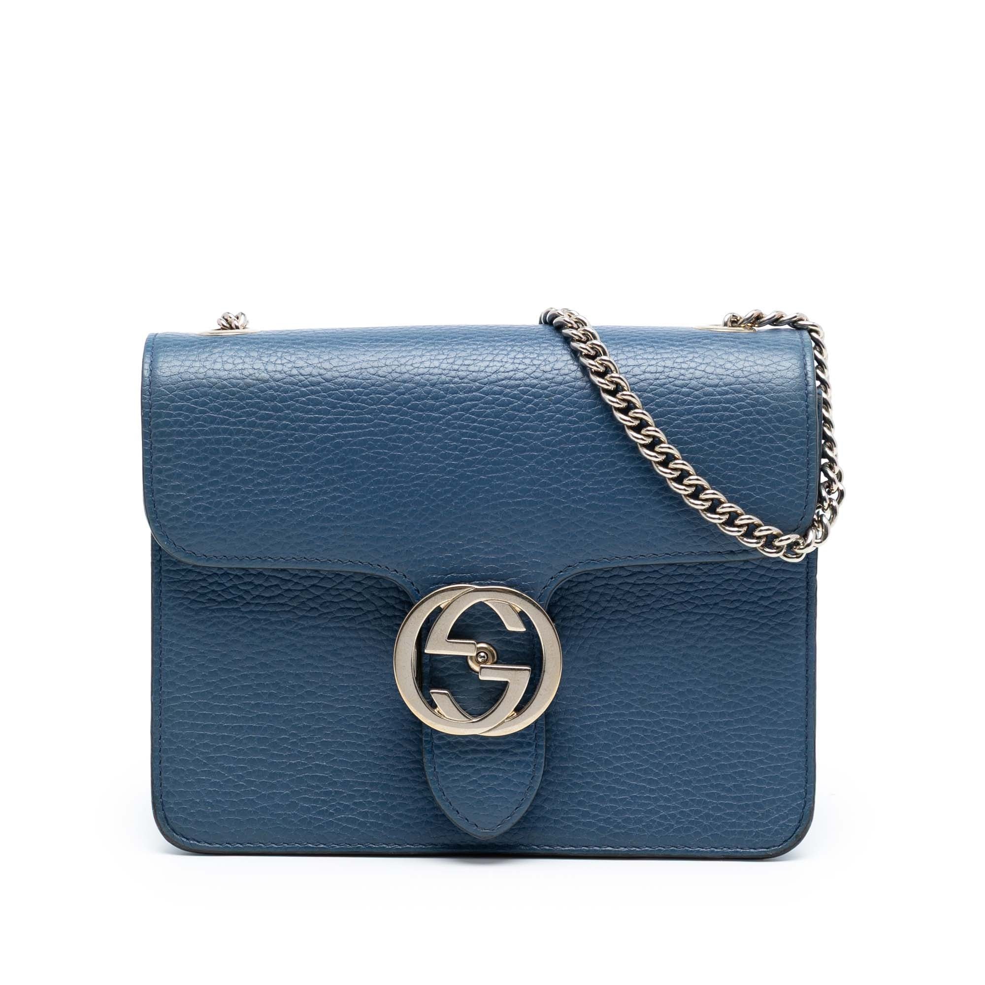 Interlocking pony-style calfskin crossbody bag