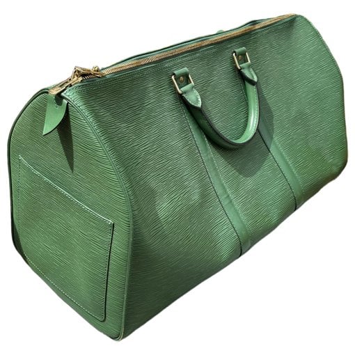 Keepall leather travel bag