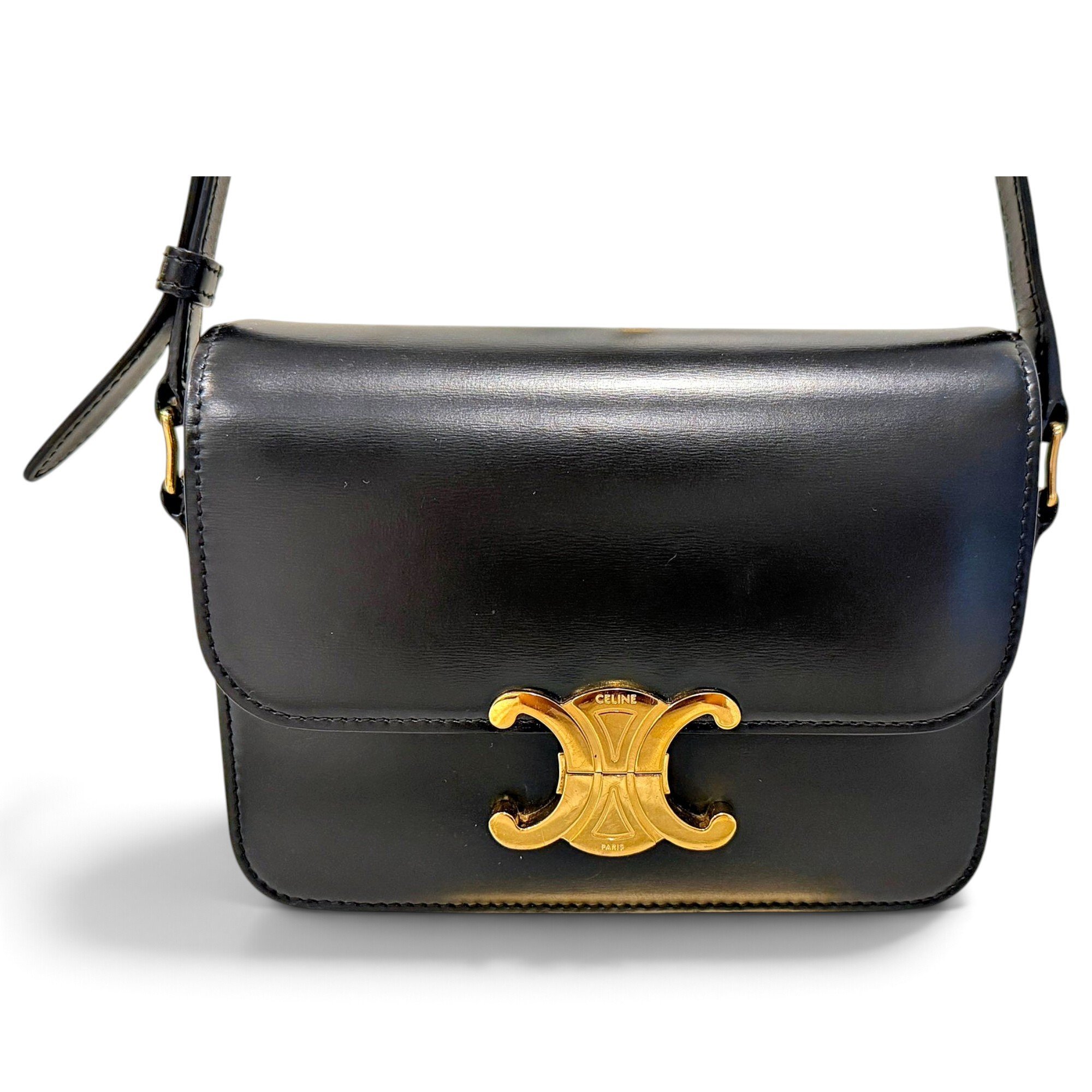 Triomphe leather crossbody bag