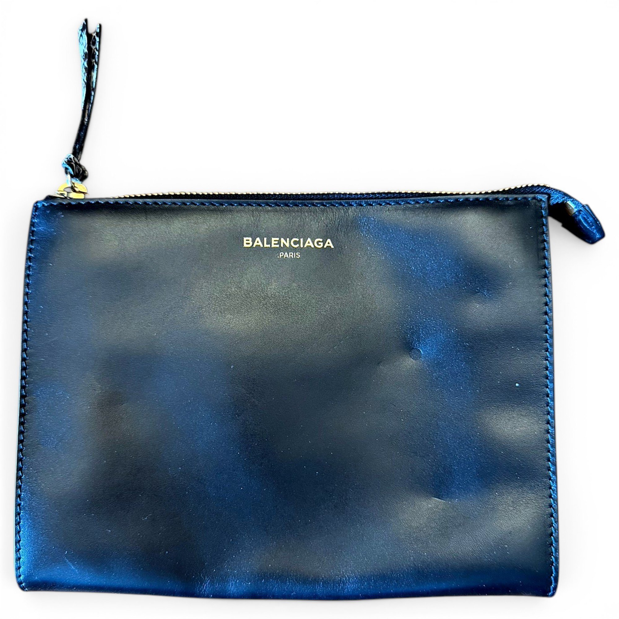 Leather clutch bag