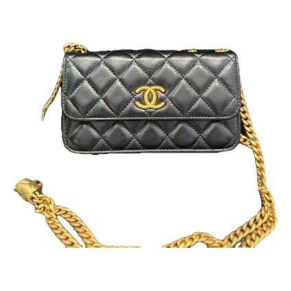 Wallet On Chain leather handbag
