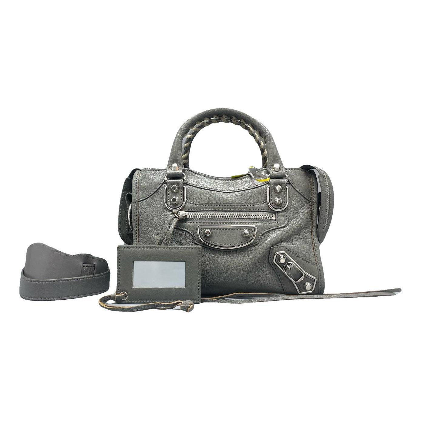 Classic Metalic leather handbag