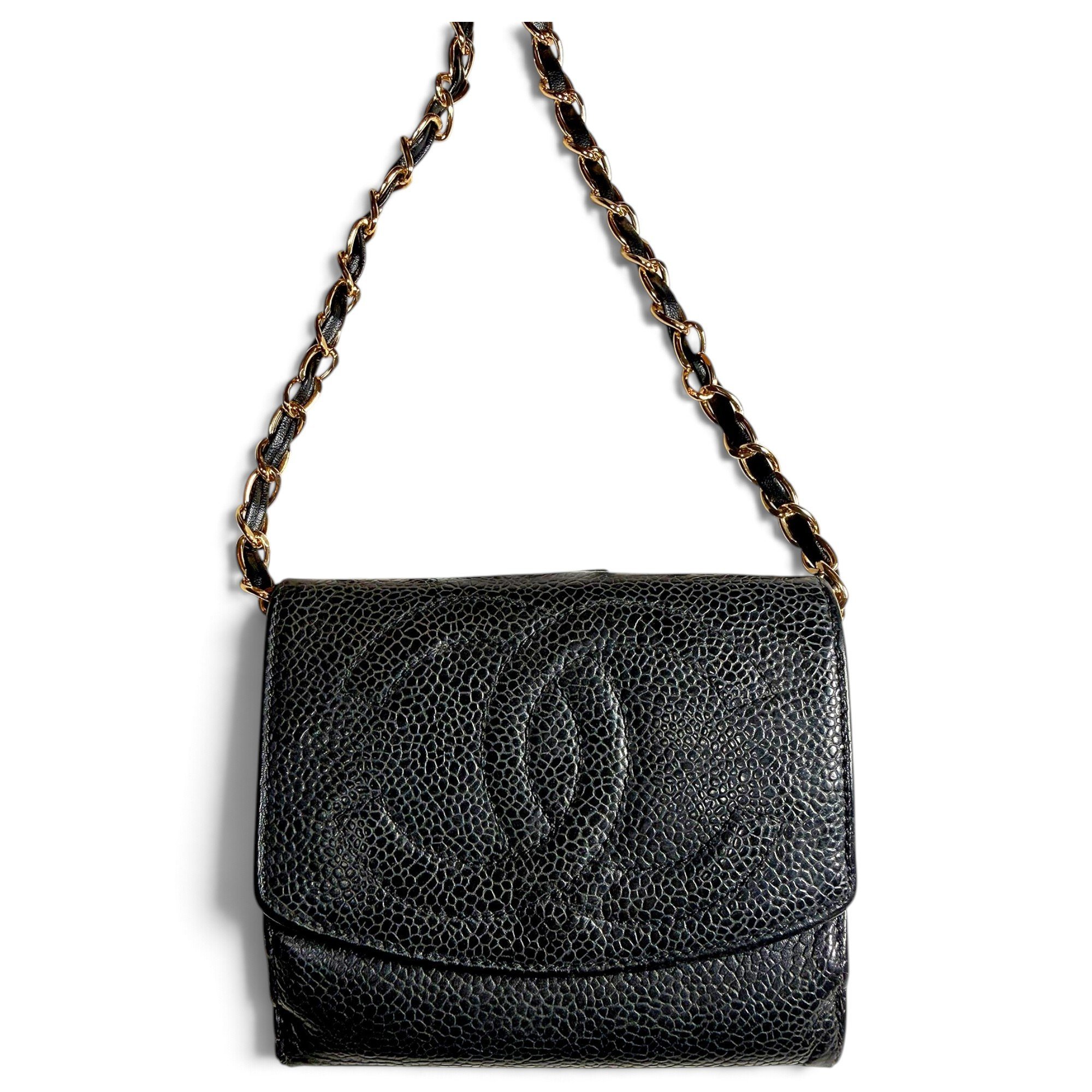 Wallet On Chain Double C leather crossbody bag