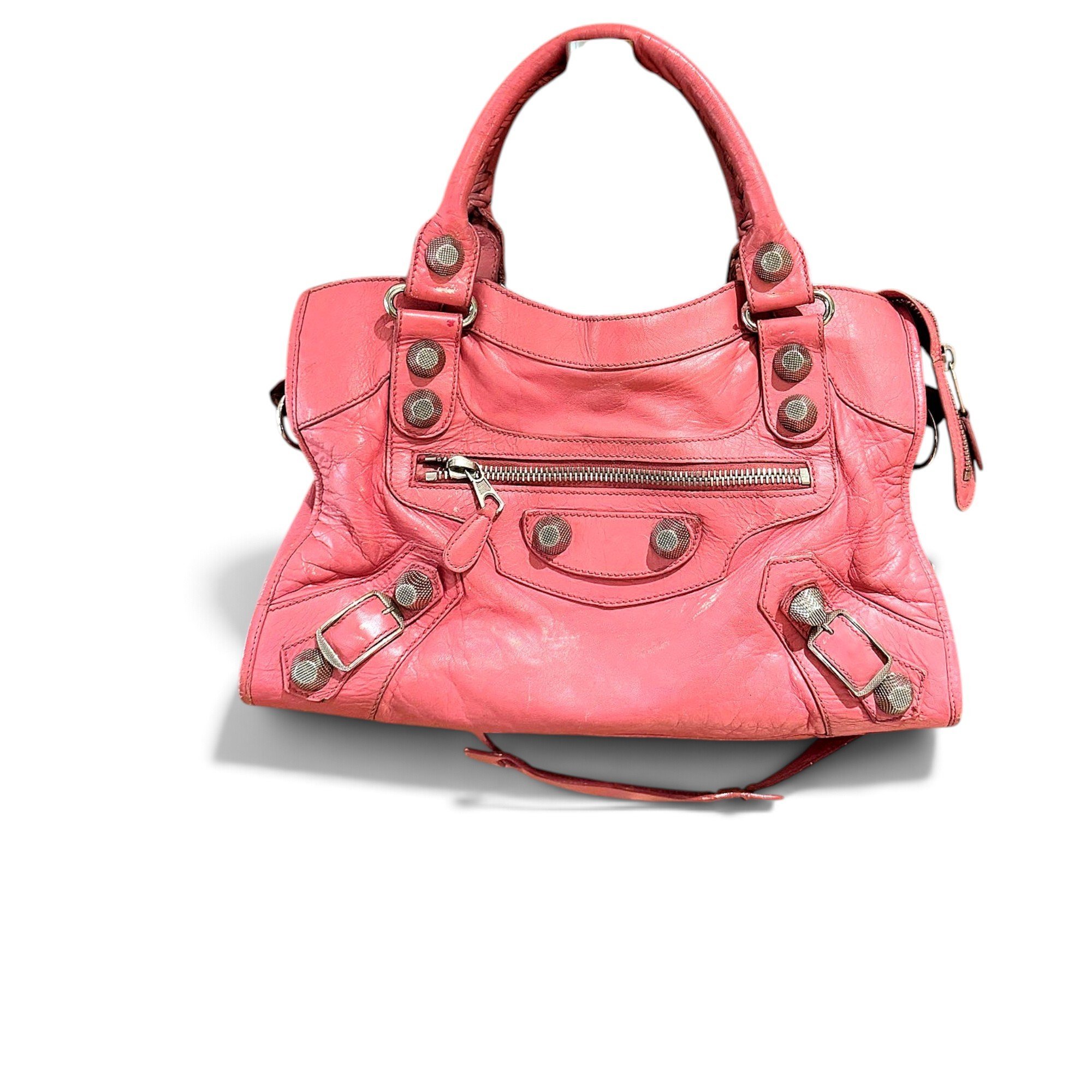 City leather handbag