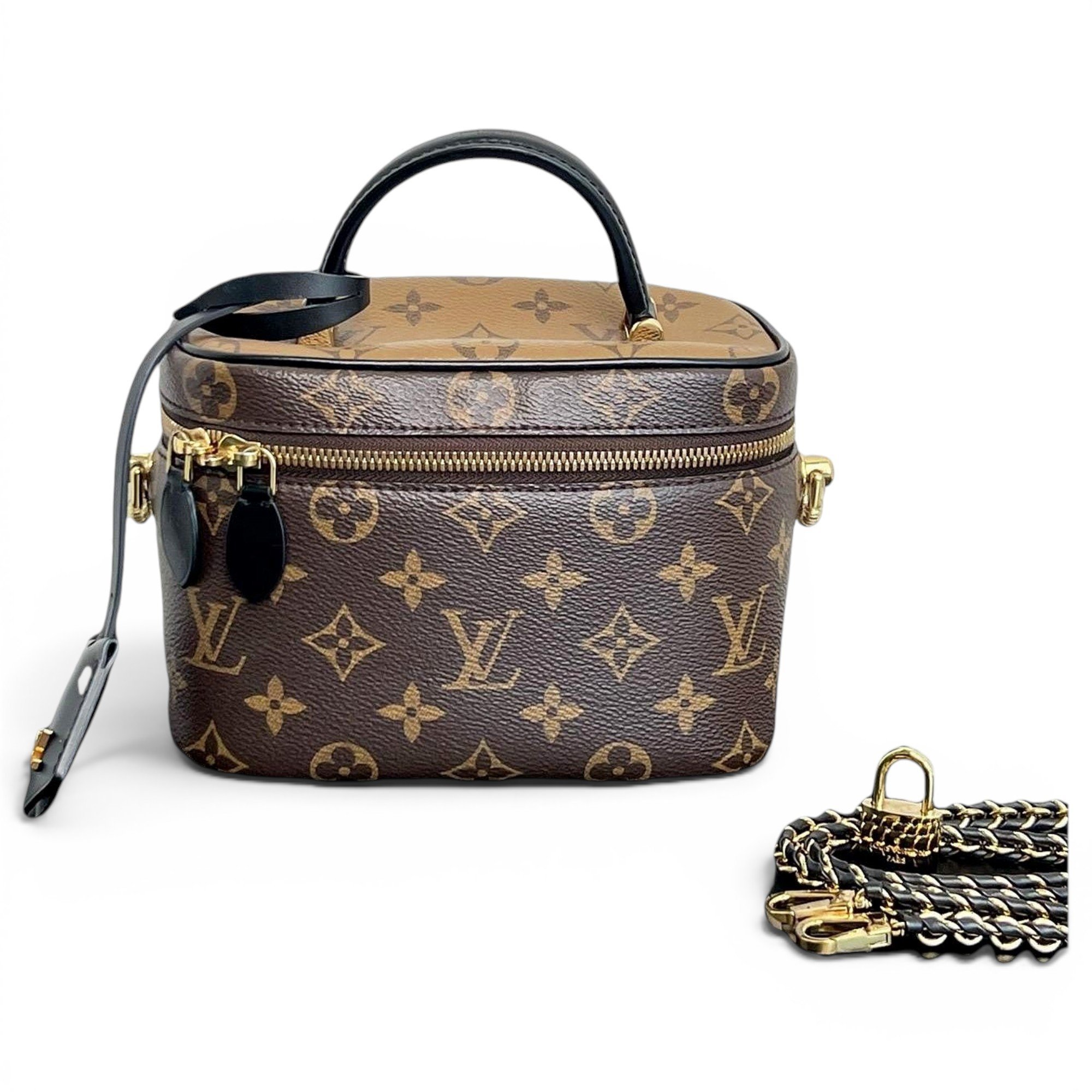 Vanity leather handbag