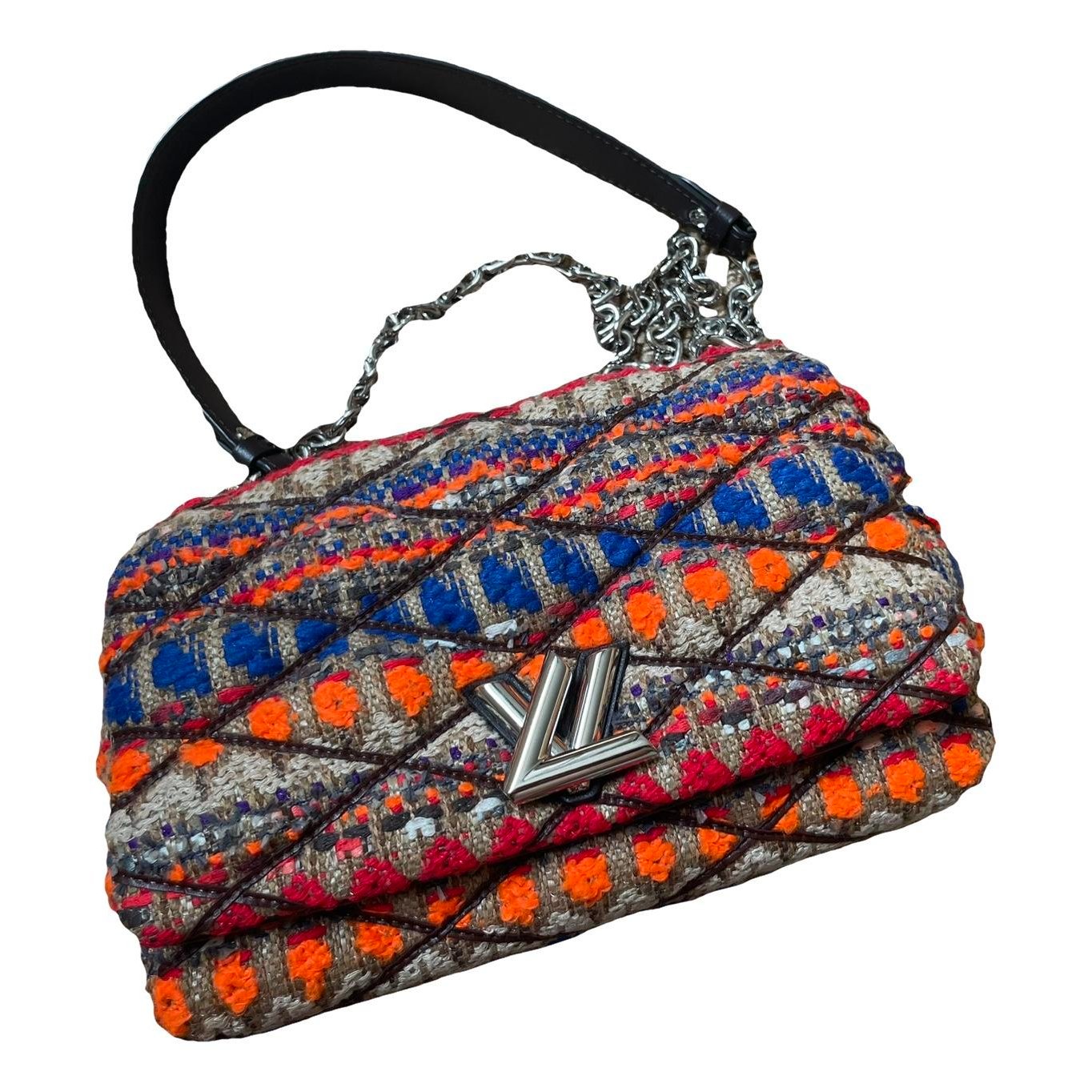 Twist tweed crossbody bag