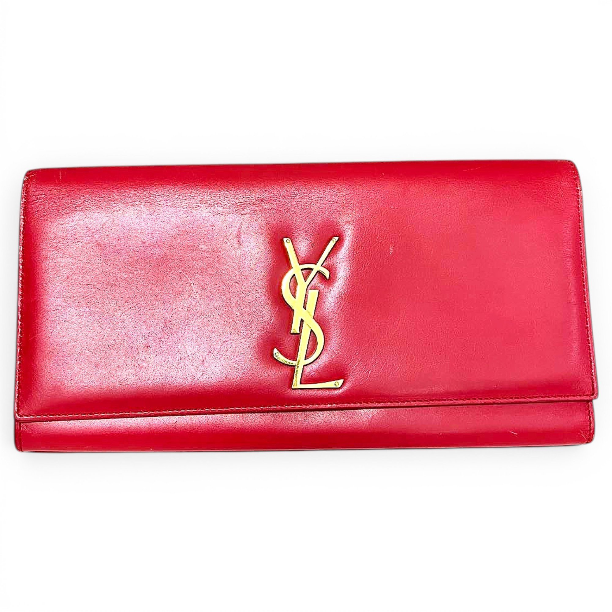 Leather clutch bag