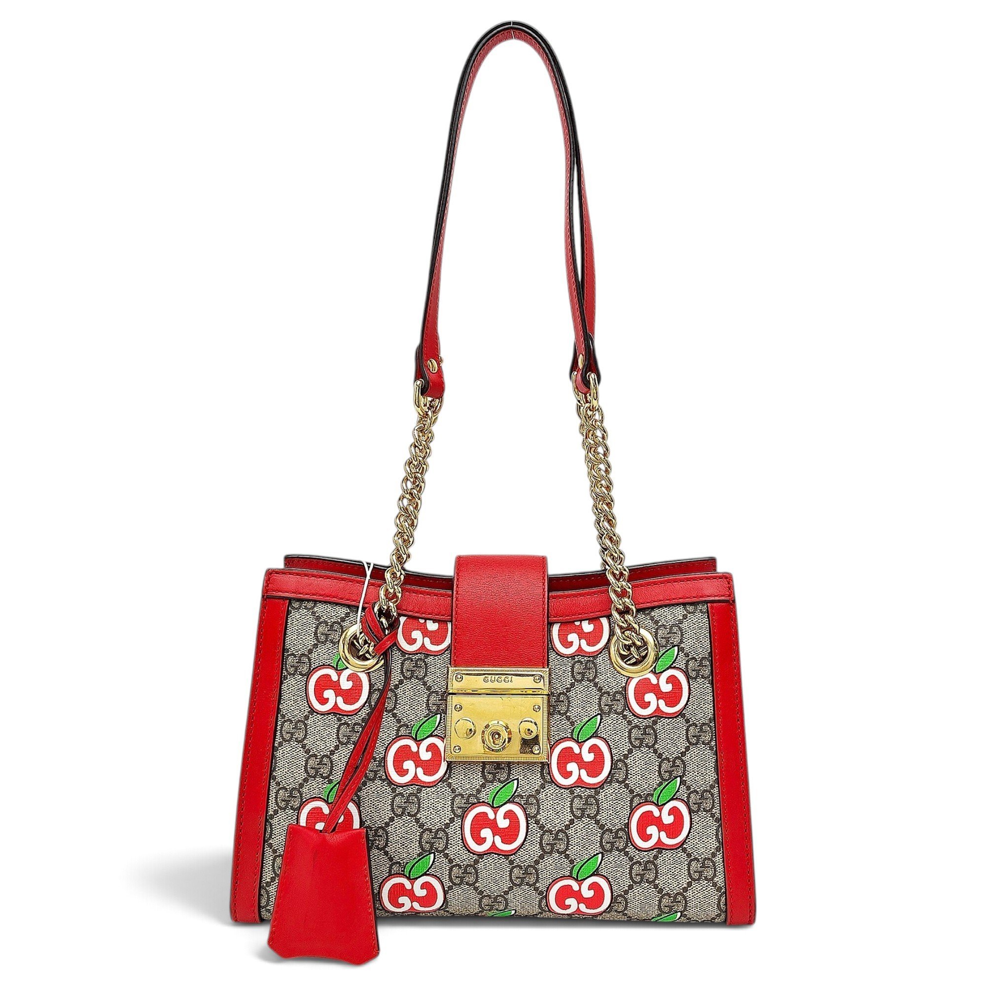 Padlock leather handbag