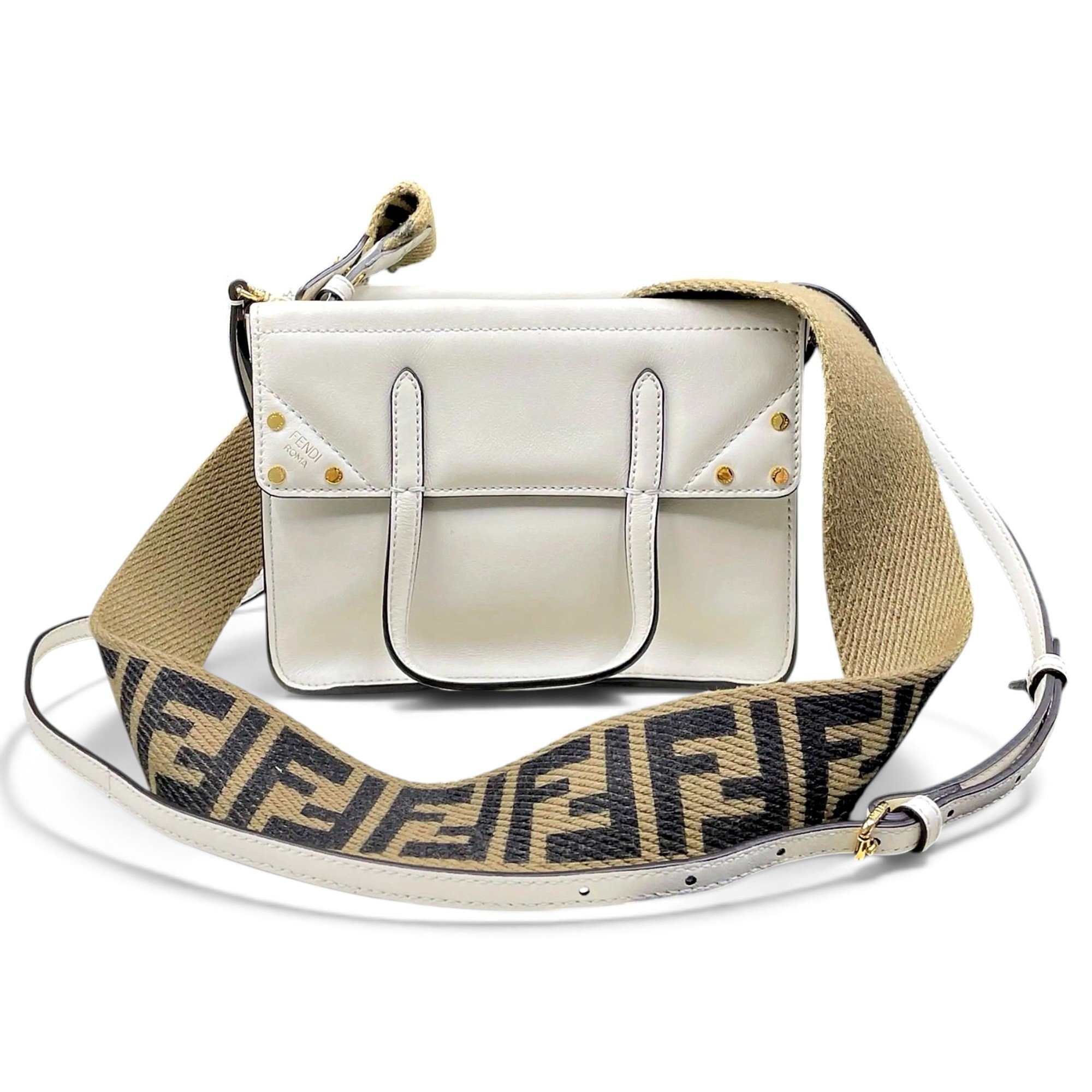 Flip leather handbag