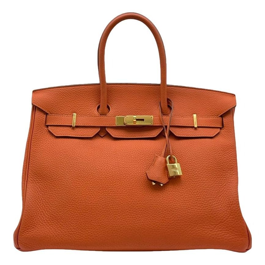 Hermes Birkin 35 Handbag Togo Leather 1984