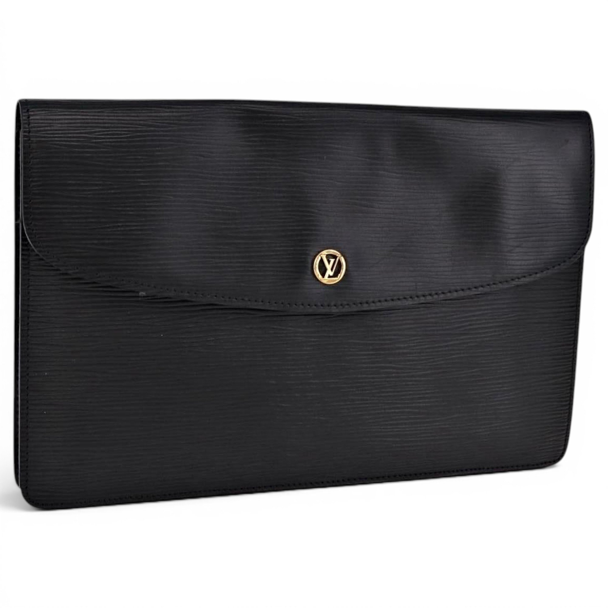Leather clutch bag