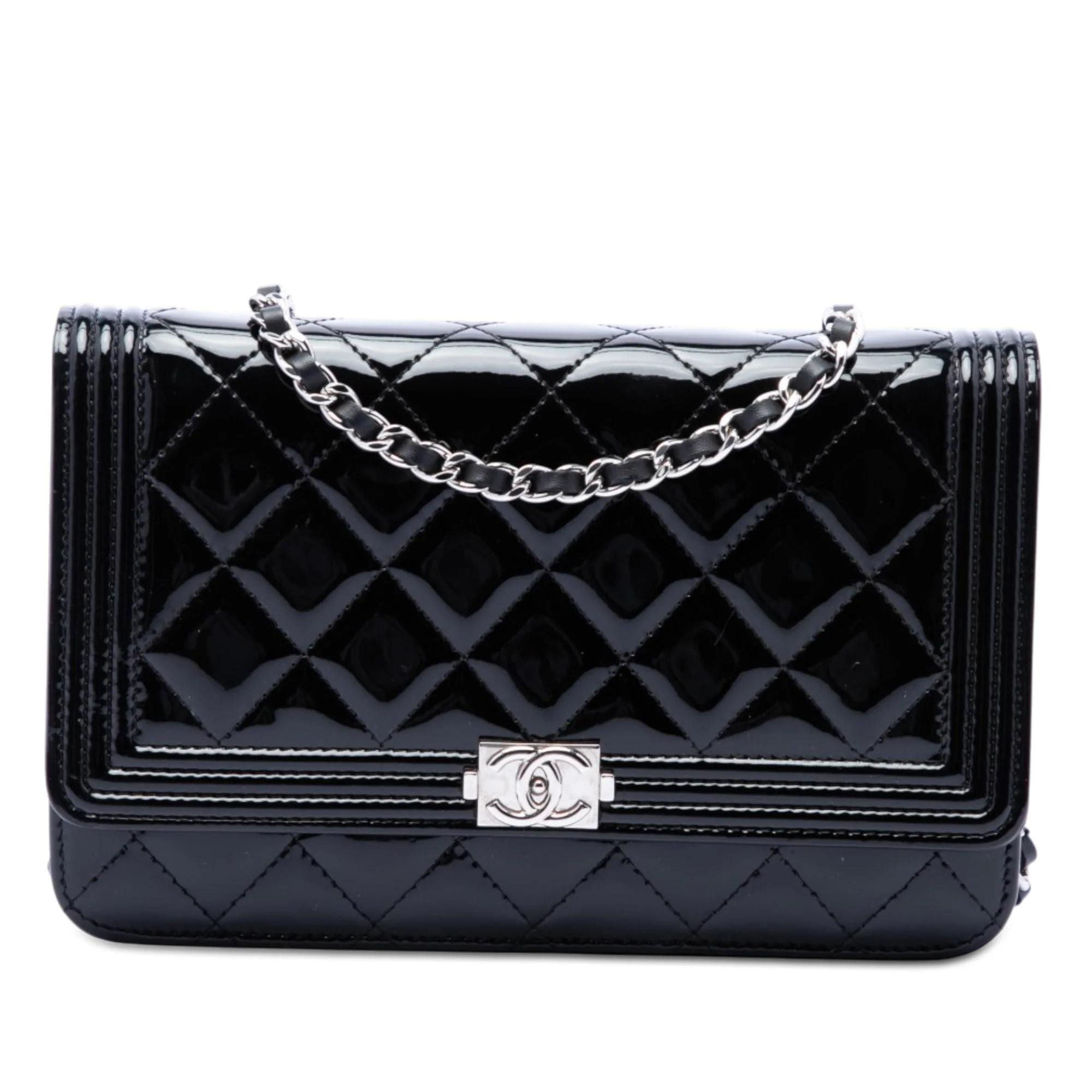 Wallet On Chain Boy patent leather handbag
