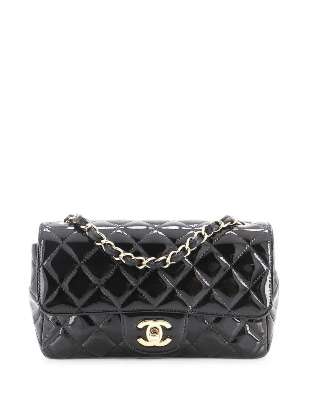 Classic Single Flap Bag Quilted Patent Mini crossbody bag