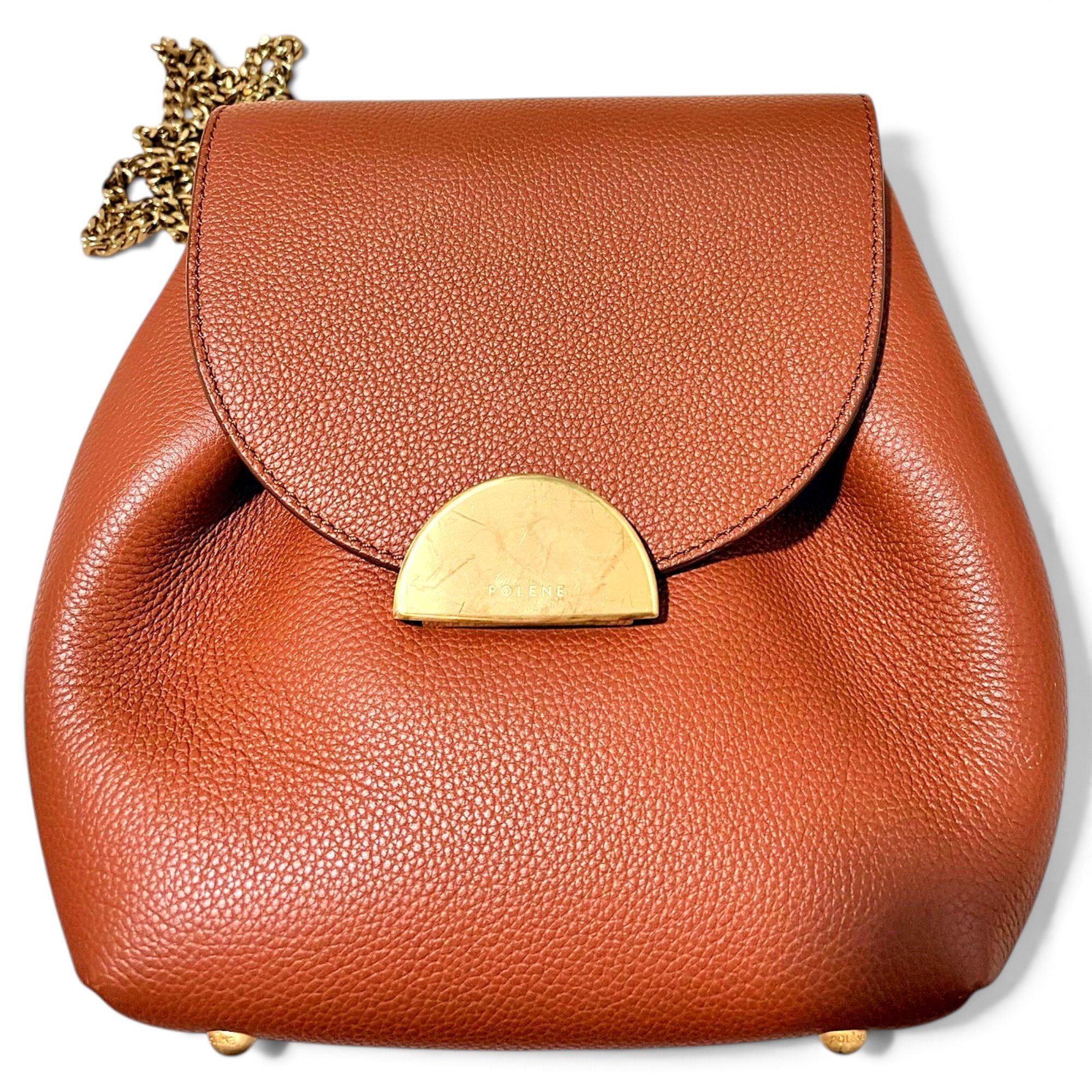 Polene Numéro un mini leather backpack