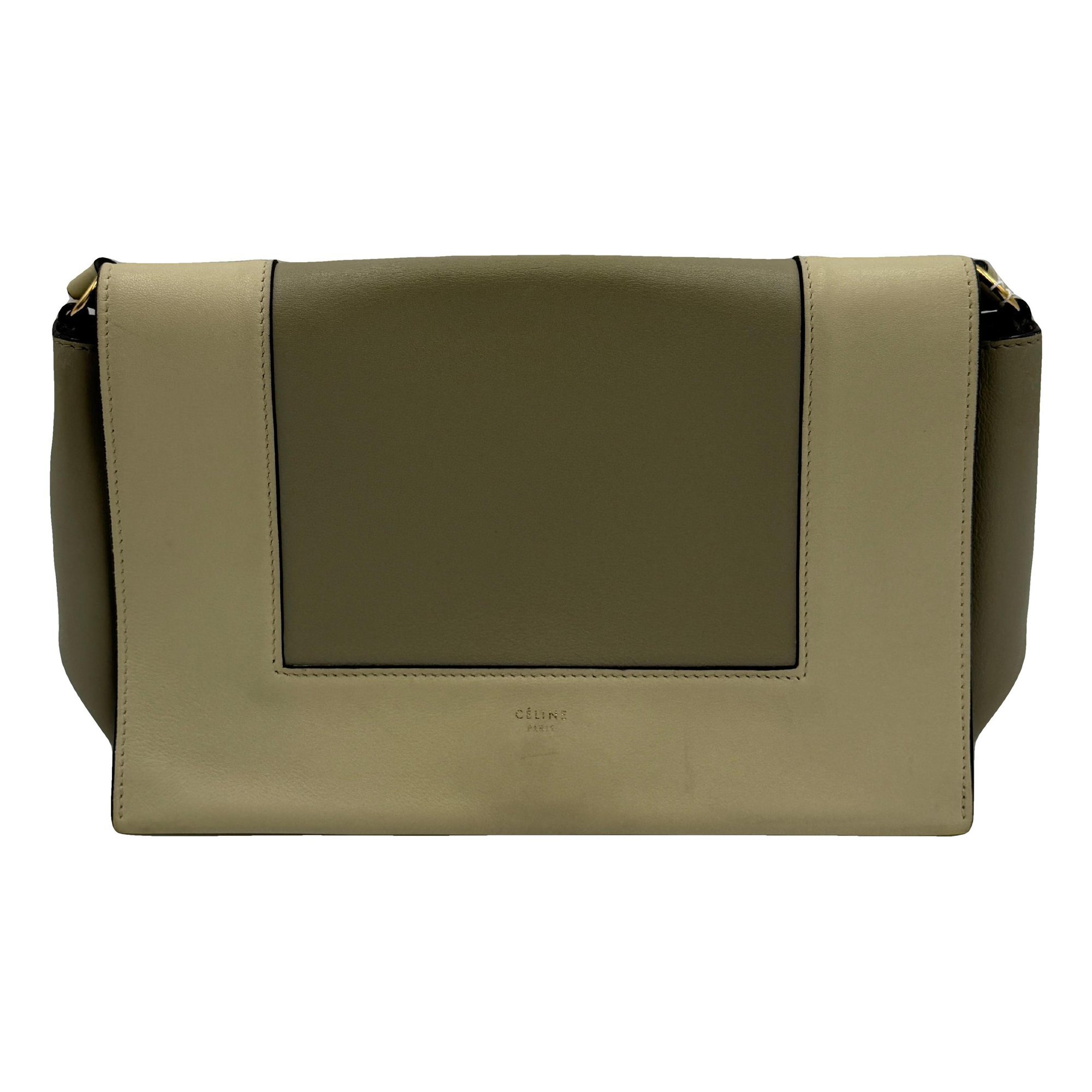 Frame leather handbag