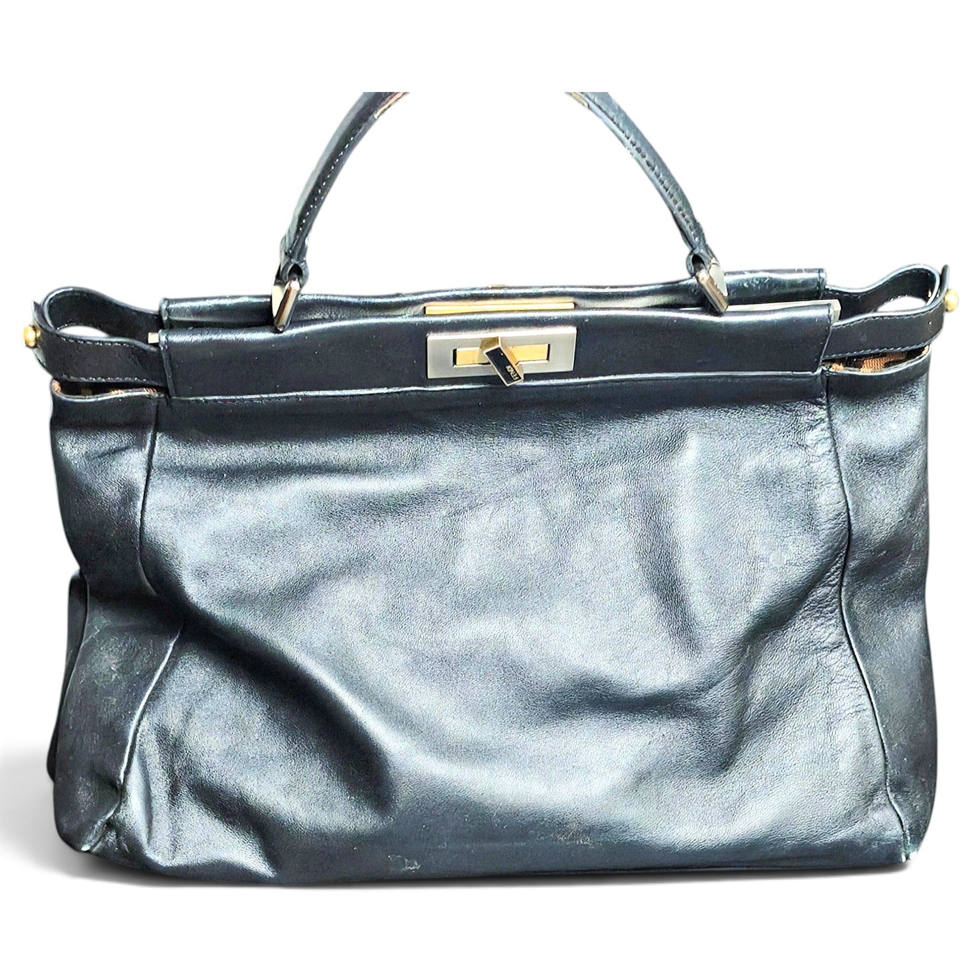 Peekaboo leather handbag