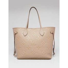 Louis Vuitton Louis Vuitton Tourterelle Monogram Empreinte Neverfull MM NM Bag w/o Accessories Pochette