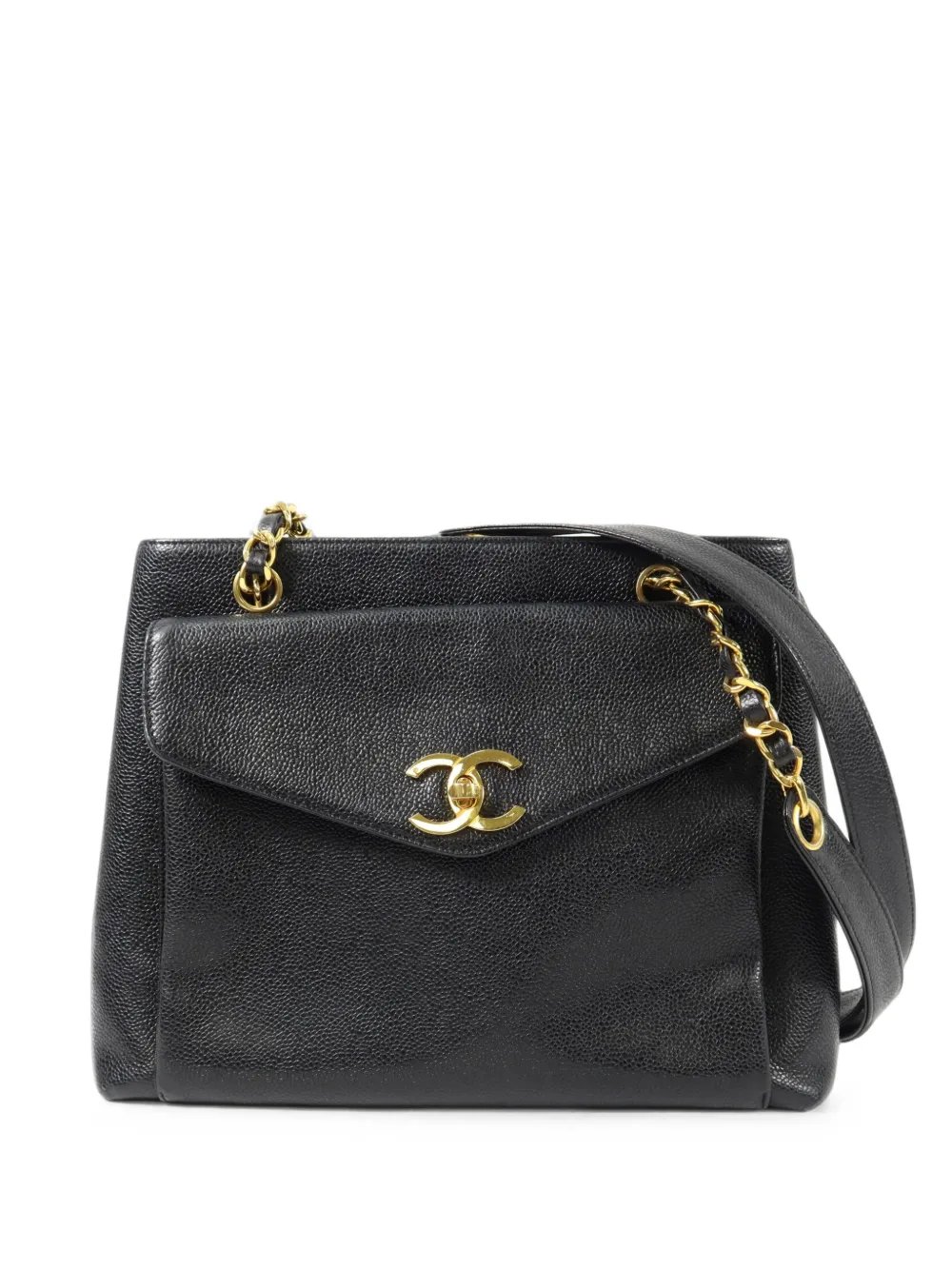 CC turn-lock shoulder bag