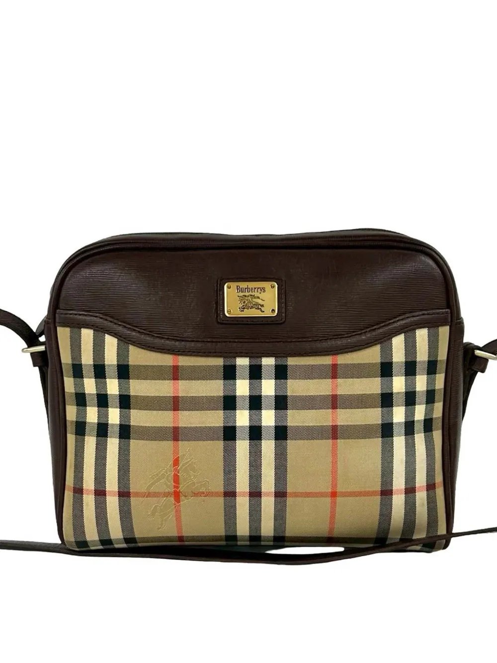 20th Century Haymarket Check Canvas crossbody bag