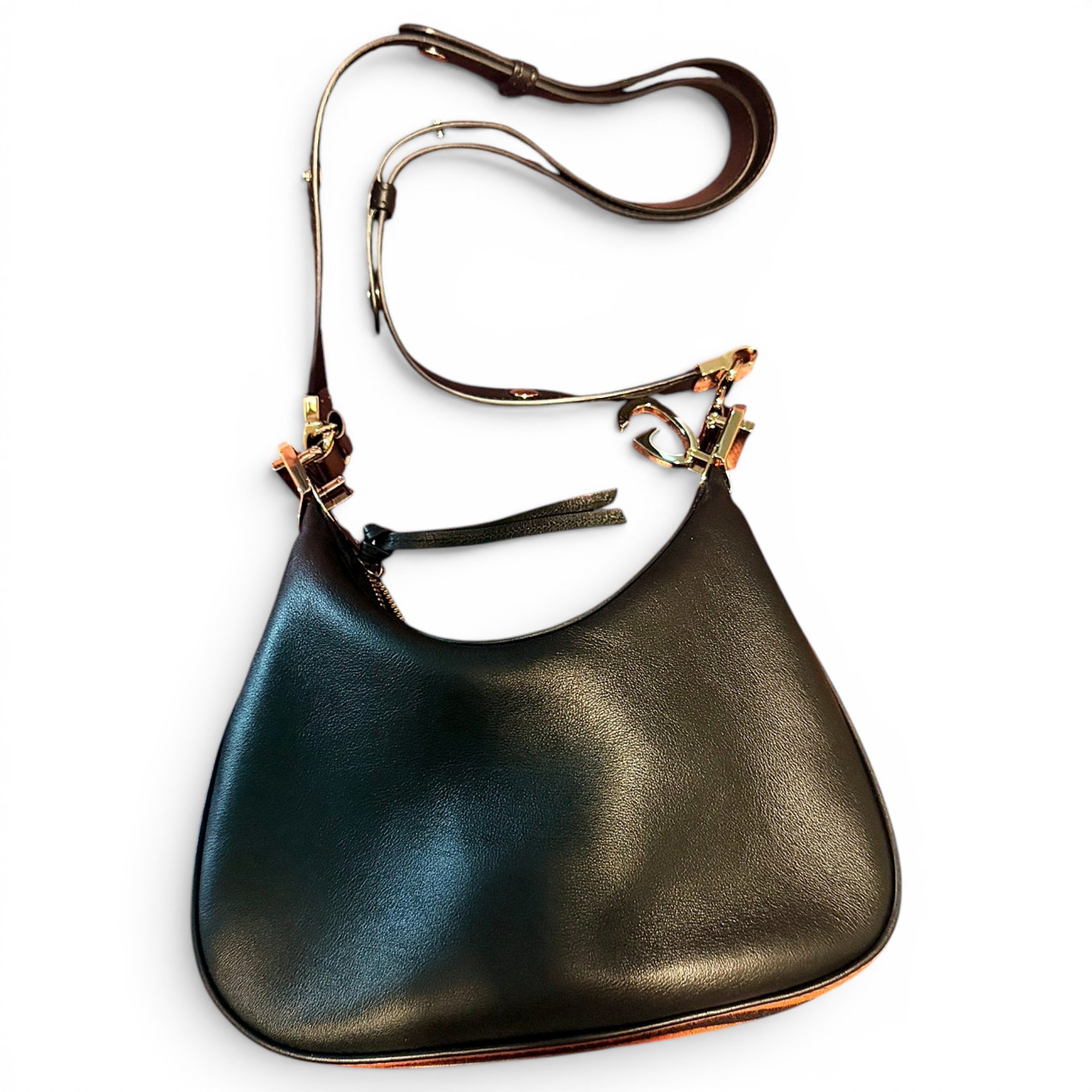 Attache leather handbag