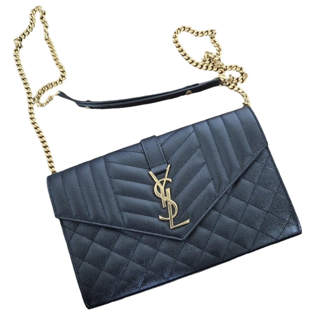 Leather clutch bag