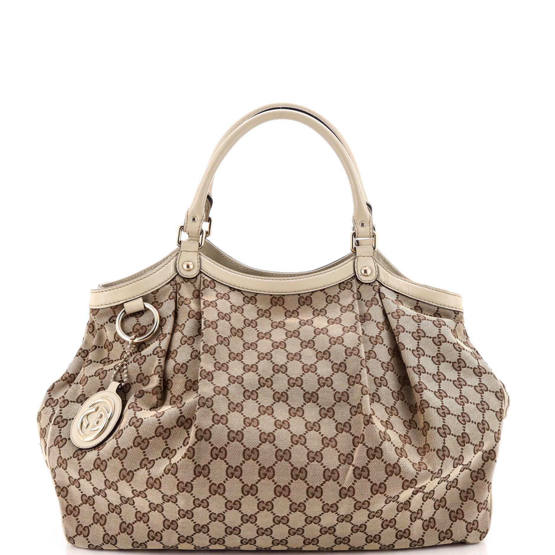 Sukey Tote GG Canvas with Leather Large