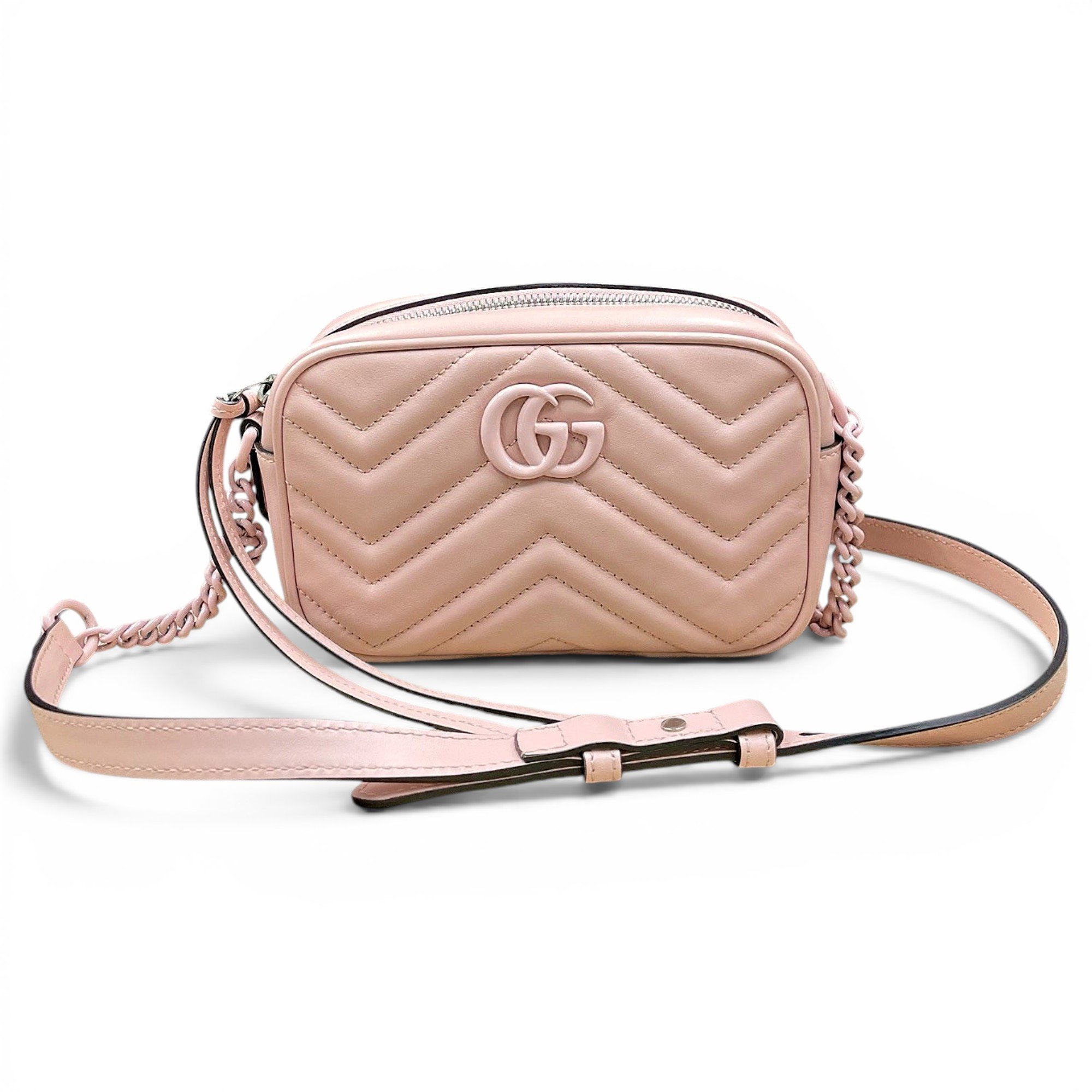 Pearly GG Marmont leather handbag