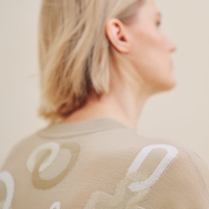 Beige Glaise "Effet Kaleidoscope" Long-sleeve Sweater