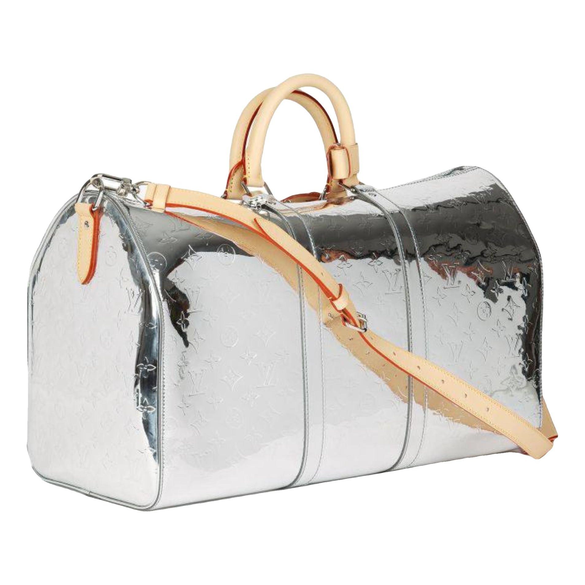 Keepall patent leather travel bag