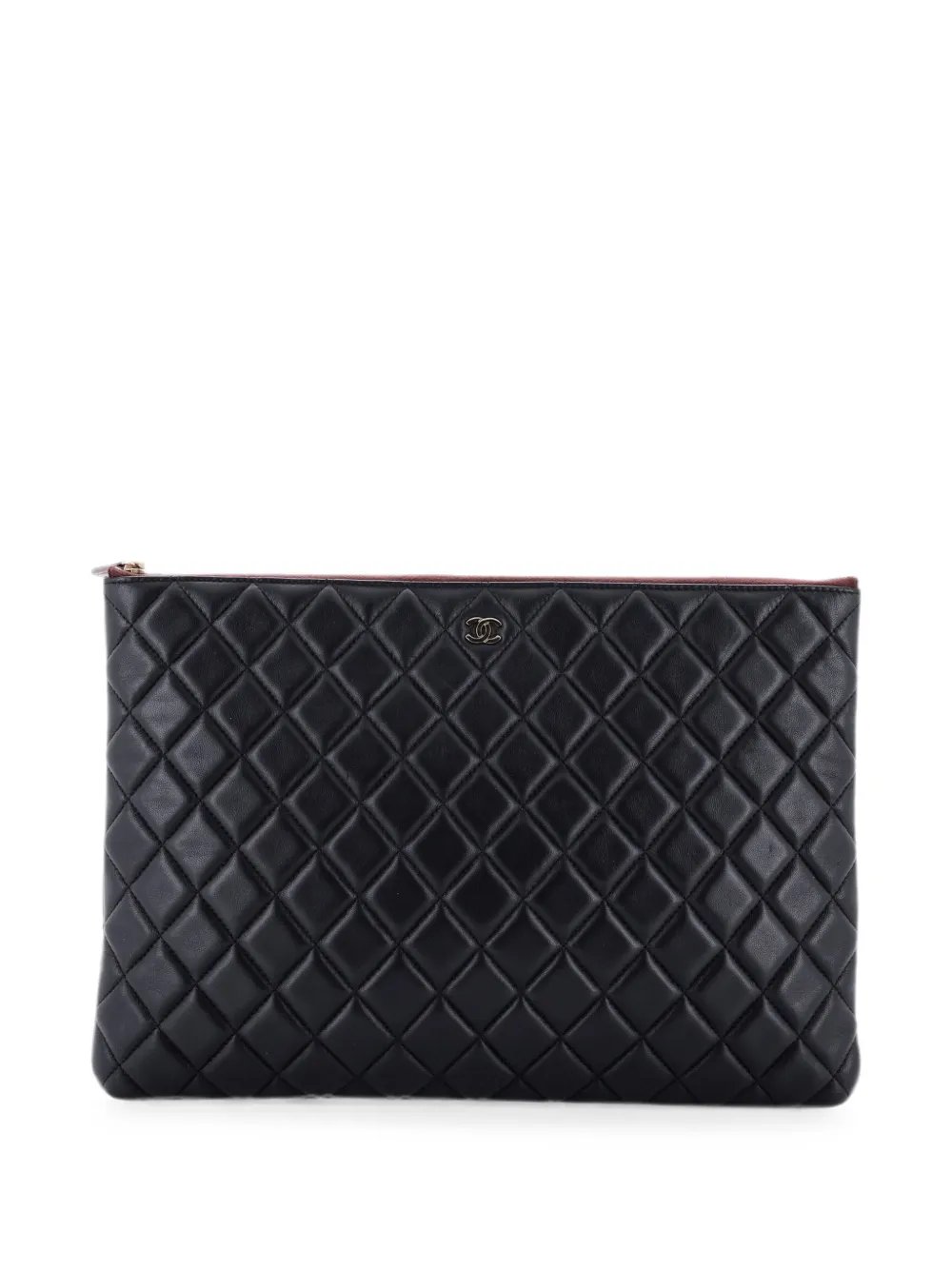 O Case Quilted Lambskin Large clutch bag