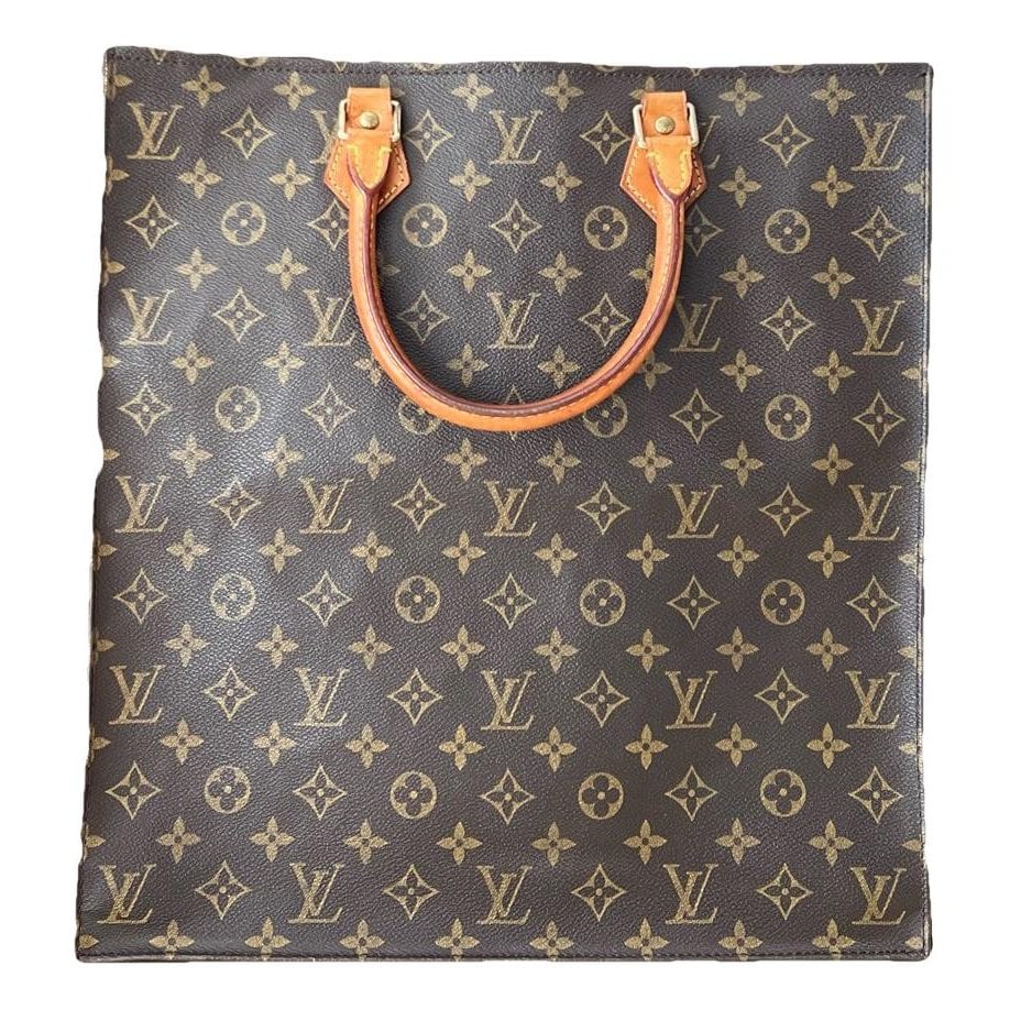 Plat leather handbag