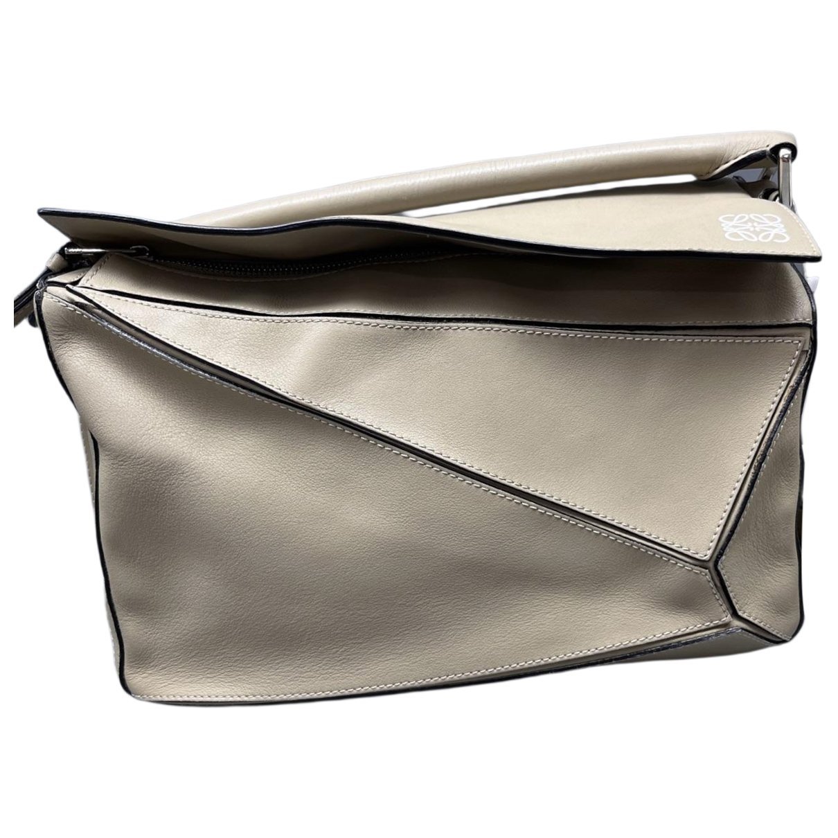 Puzzle leather handbag