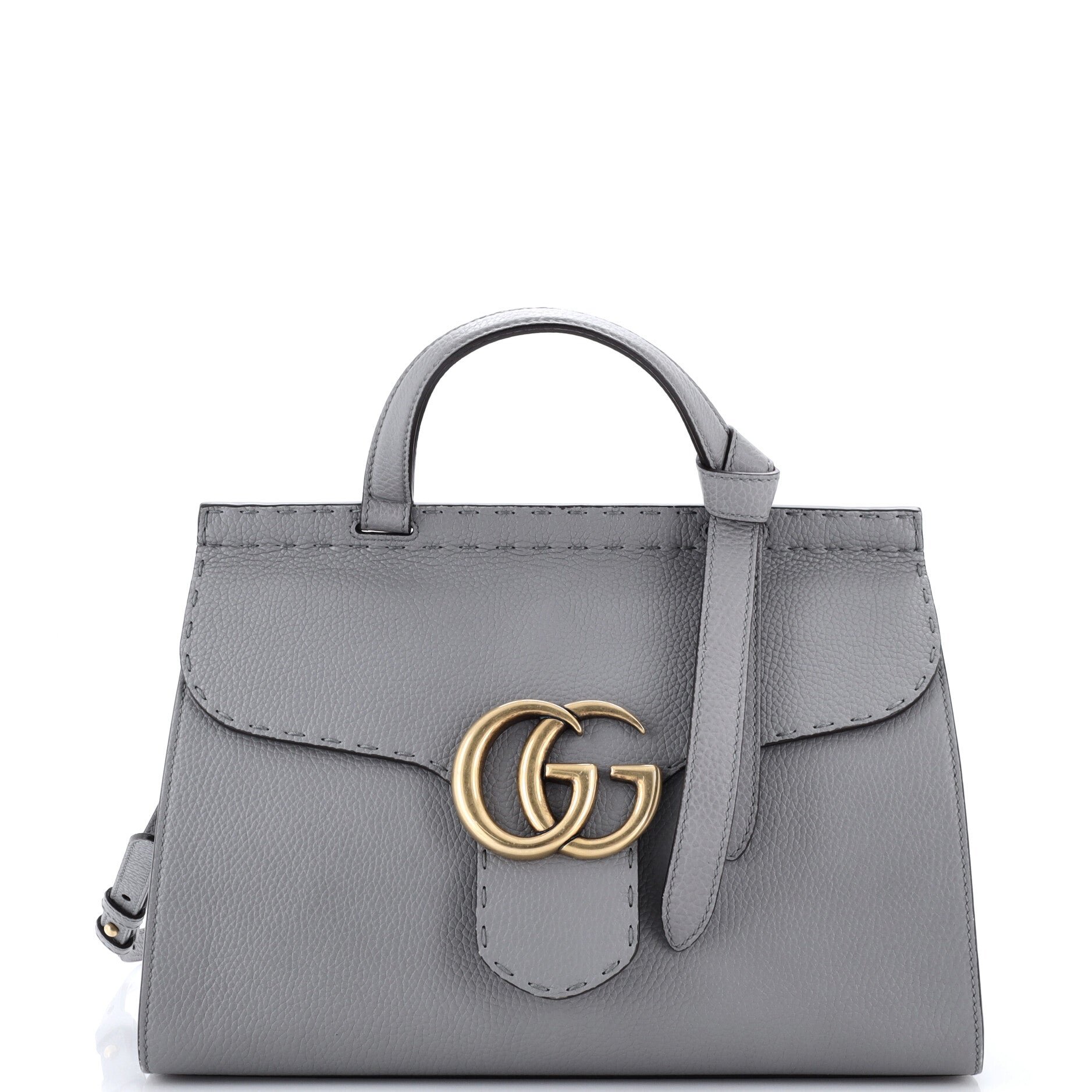 GG Marmont Top Handle Bag Leather Small