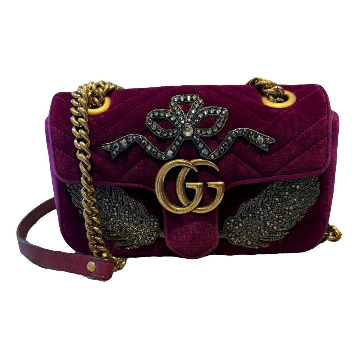 GG Marmont Flap velvet handbag