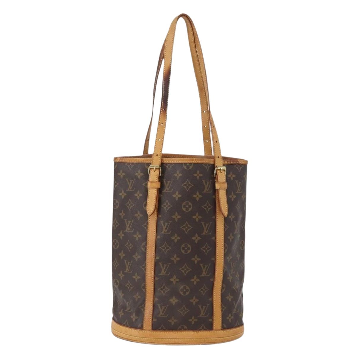 Bucket leather handbag