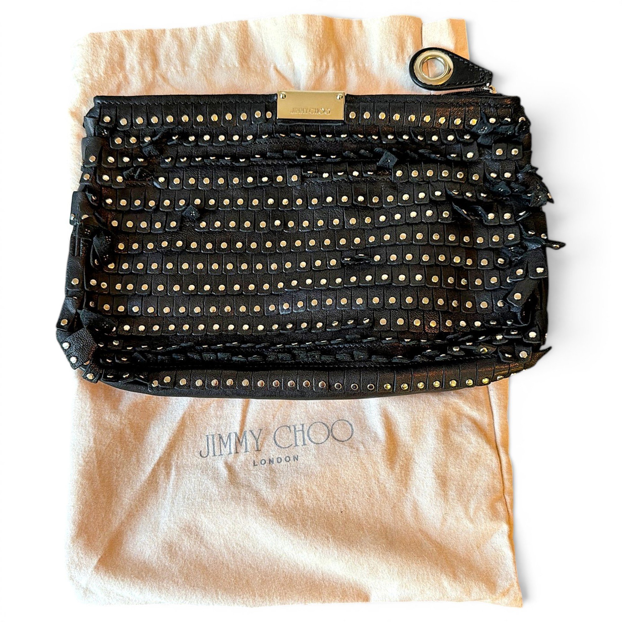 Leather clutch bag