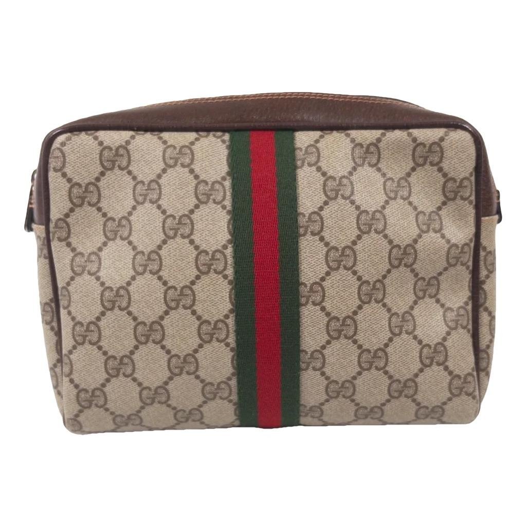 Leather clutch bag