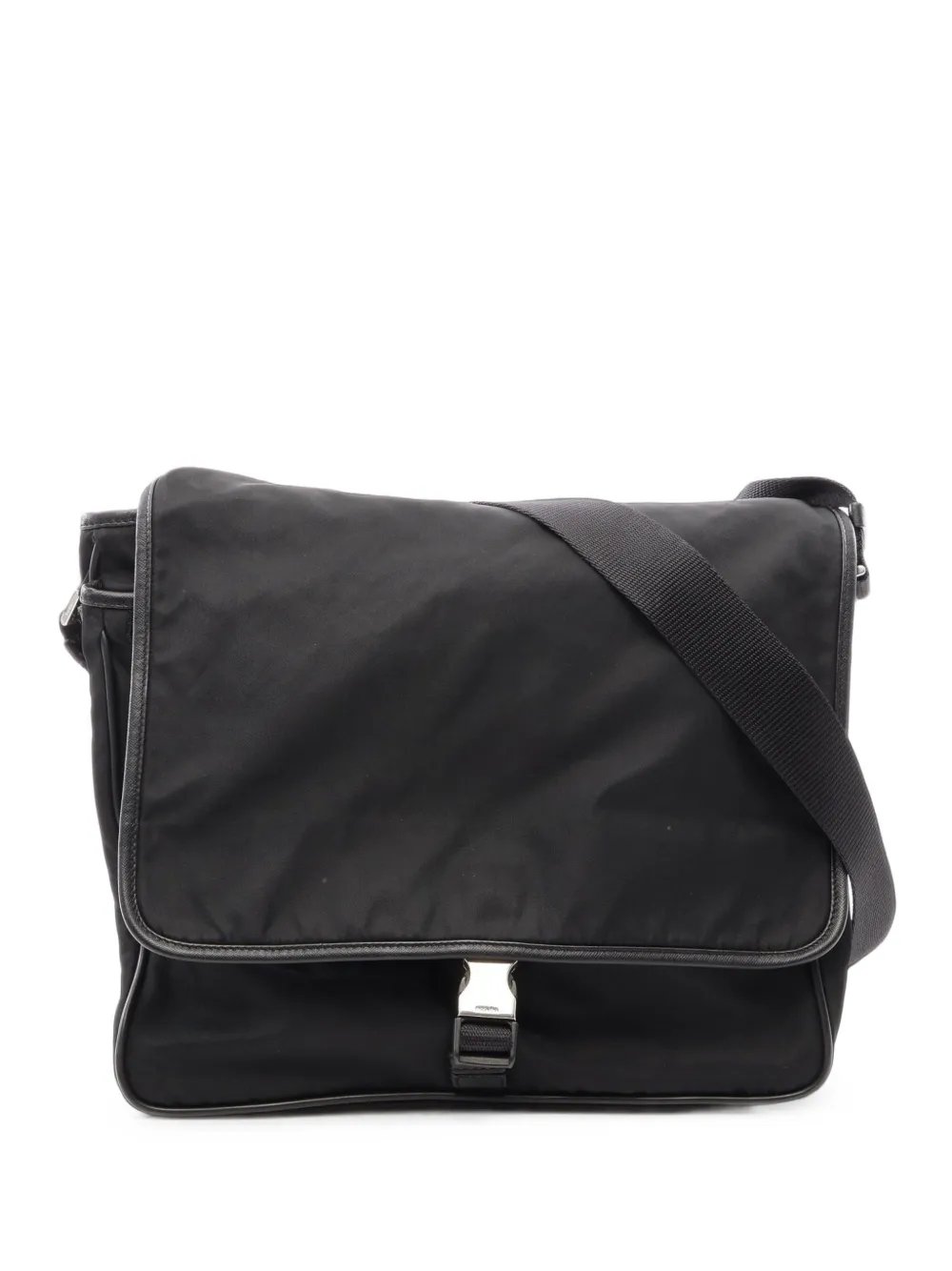 2000s leather-trim messenger bag